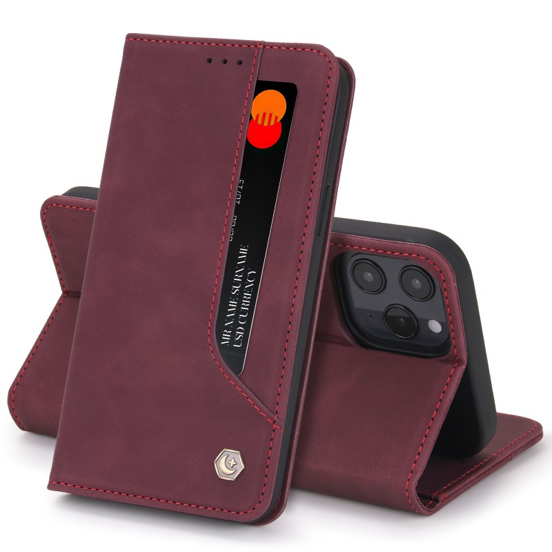 Flip Leather Protective Case for iPhone with Multiple Card Slots